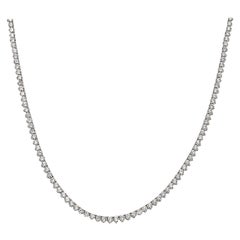 Capucelli '3.50 ct. t.w.' Natural Diamonds Tennis Necklace, 14k Gold 3-Prongs