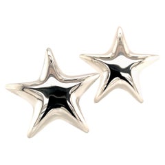 Tiffany & Co. Boucles d'oreilles étoile Omega de succession en argent sterling 18,9 grammes