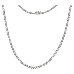 Capucelli '5.50 ct. t.w.' Natural Diamonds Tennis Necklace, 14k Gold 3-Prongs