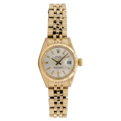 Used Rare 1979 Rolex Ladies Datejust Solid 18k Yellow Gold 6917