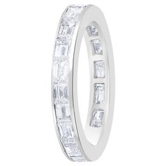 Auktion - 2,42 Karat Baguette Diamant Eternity Band Ring