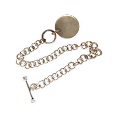 Sterling Silver Toggle Charm Link Bracelet
