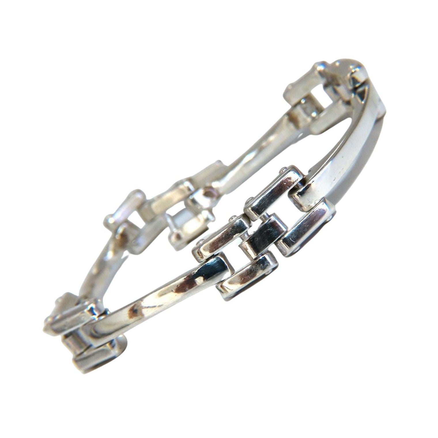 Hinge Sterling Silver Link Bracelet