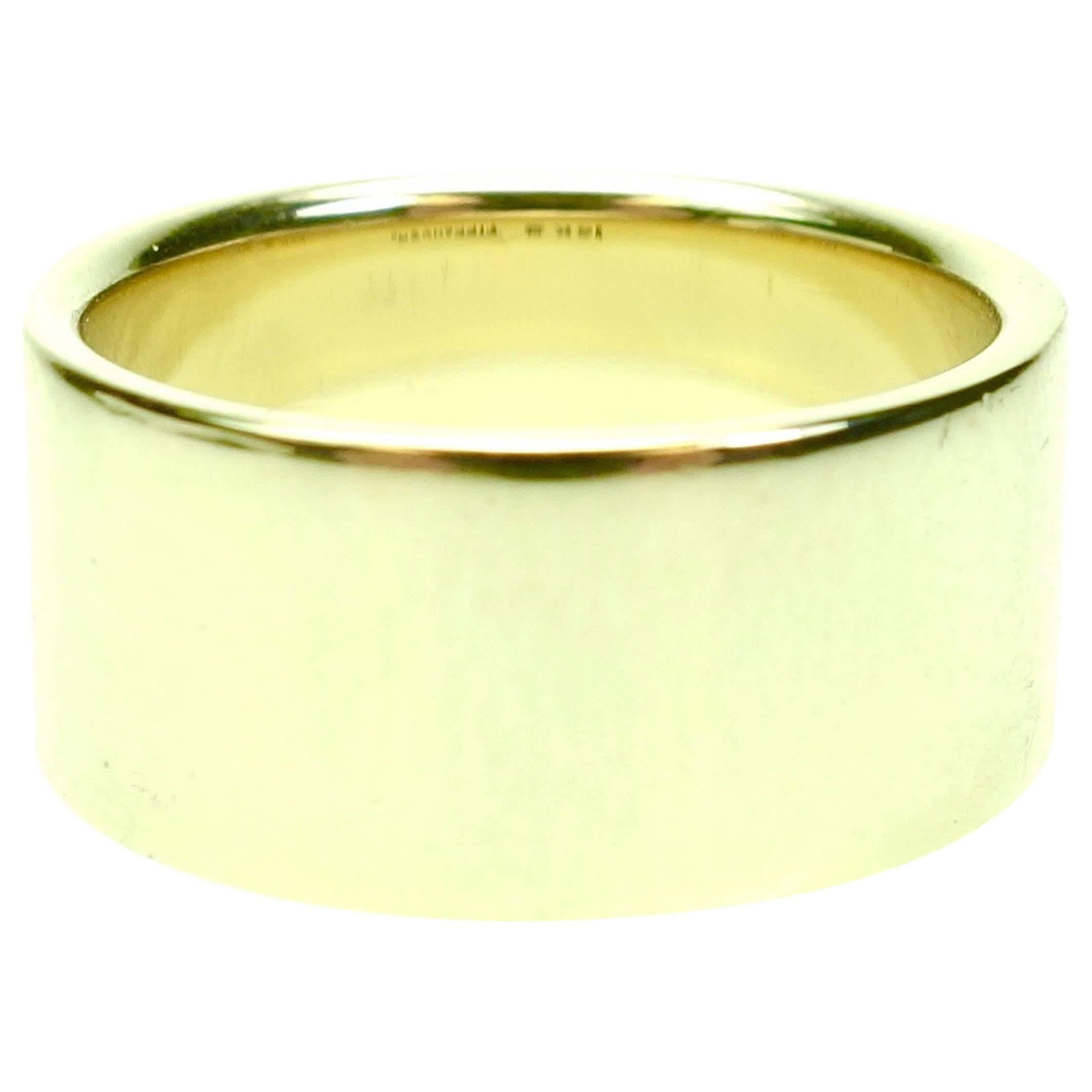 Tiffany & Co. Wide Yellow Gold Band Ring