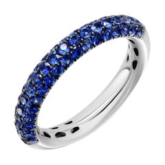 Fabulous Every Day Blue Sapphire Band Ring For Her