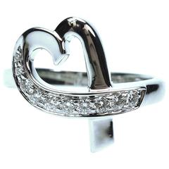Tiffany & Co. Paloma Picasso Diamond Gold Loving Heart Ring 12