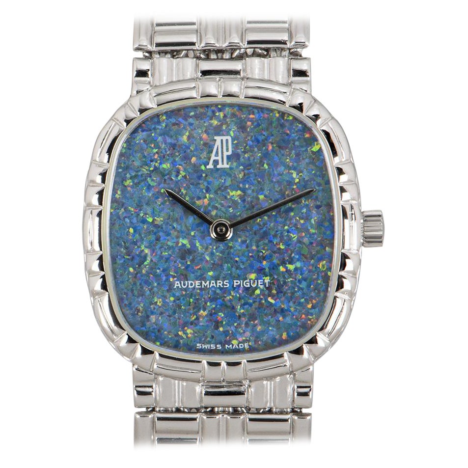 Audemars Piguet White Gold Blue Opal Dial Cocktail Dress Watch