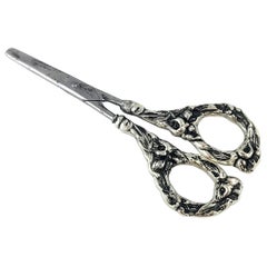 Watson Sterling Silver Floral Handle Grape Shears/Scissors