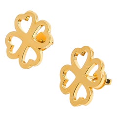 Heart Blossom Stud Earrings in 18kt Gold
