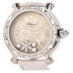 Chopard Montre Happy Sport flocon de neige en diamants pour femmes REF 8347