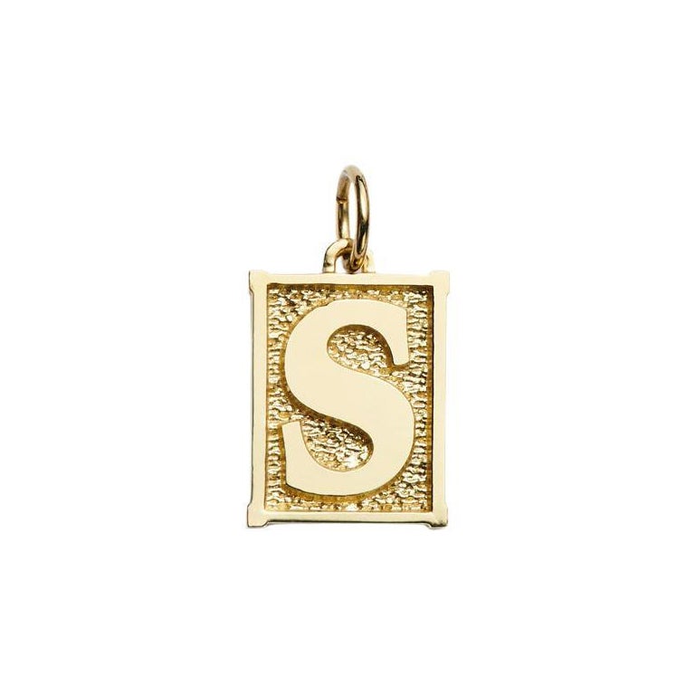 Susan Lister Locke the Alphabet Collection Pendant in 18kt Gold For Sale