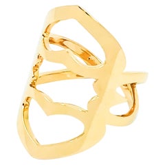 Connected Hearts Ring in 18kt Gold by Mohamad Kamra