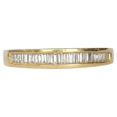 Vintage Diamant und 18 Karat Gold Halb Ewigkeitsring
