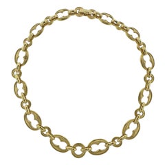 David Webb Gold Link Necklace