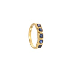 Bague en saphir et ormeau