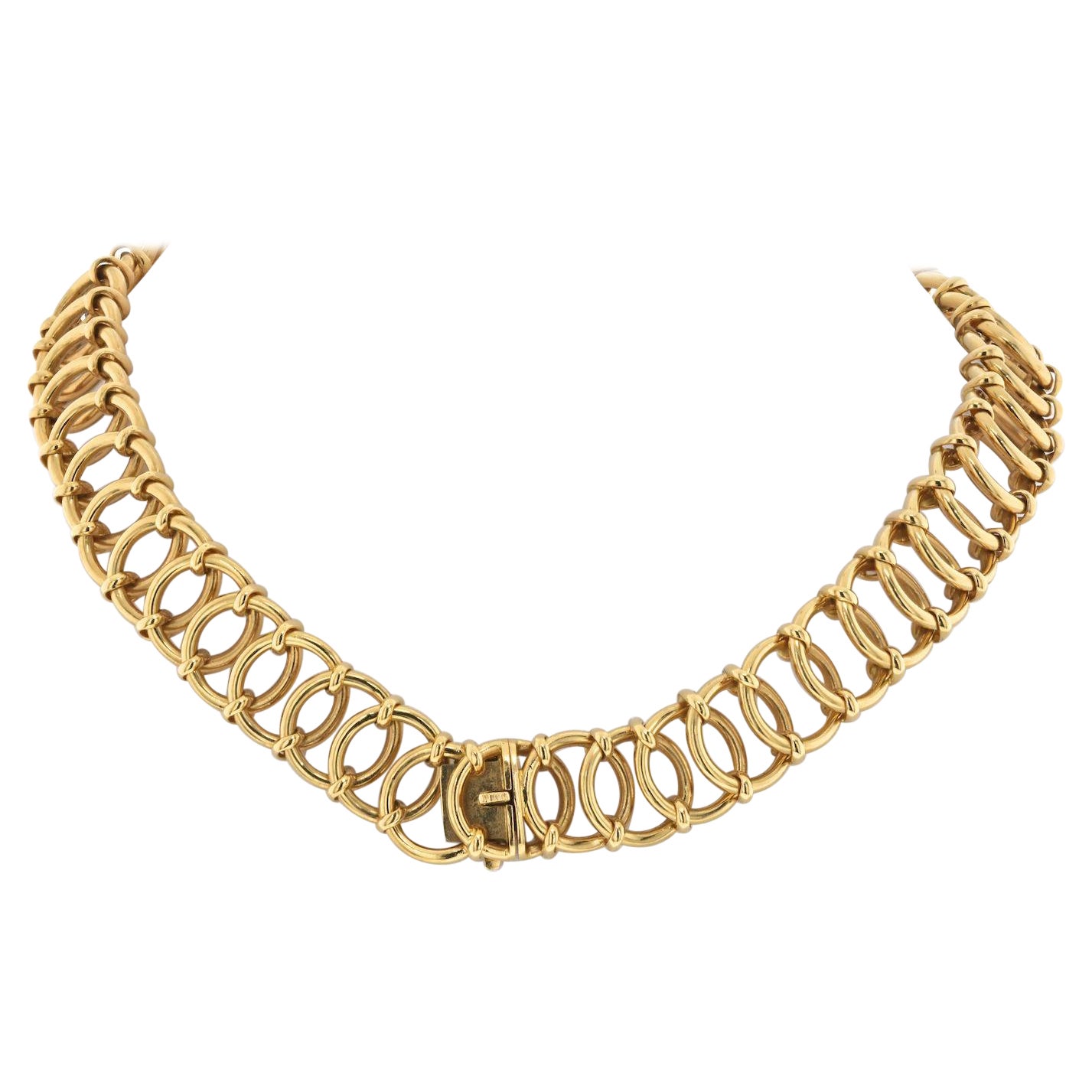 Tiffany & Co Yellow Gold Open Link Chain Necklace