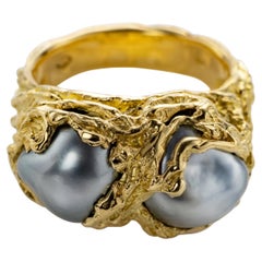 Men's Pearl Ring Bespoke South Sea Pearl & Gold