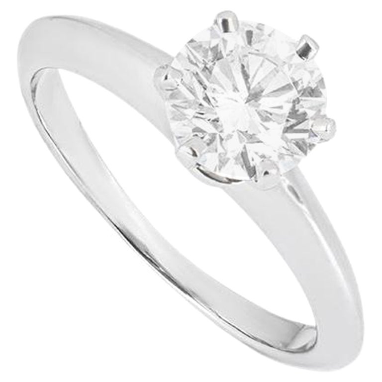 Tiffany & Co. Round Brilliant Cut Diamond Solitaire Engagement Ring 1.05ct H/VS2