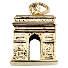 18 Karat Rose Gold Arc De Triomphe Charm