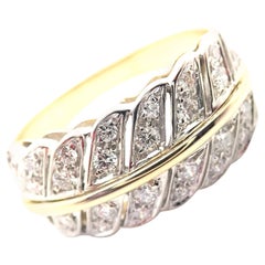 H. Stern Anello a fascia in oro giallo con diamante