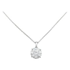 Brilliant-Cut Diamond 4, 37 Carats Pendent Necklace