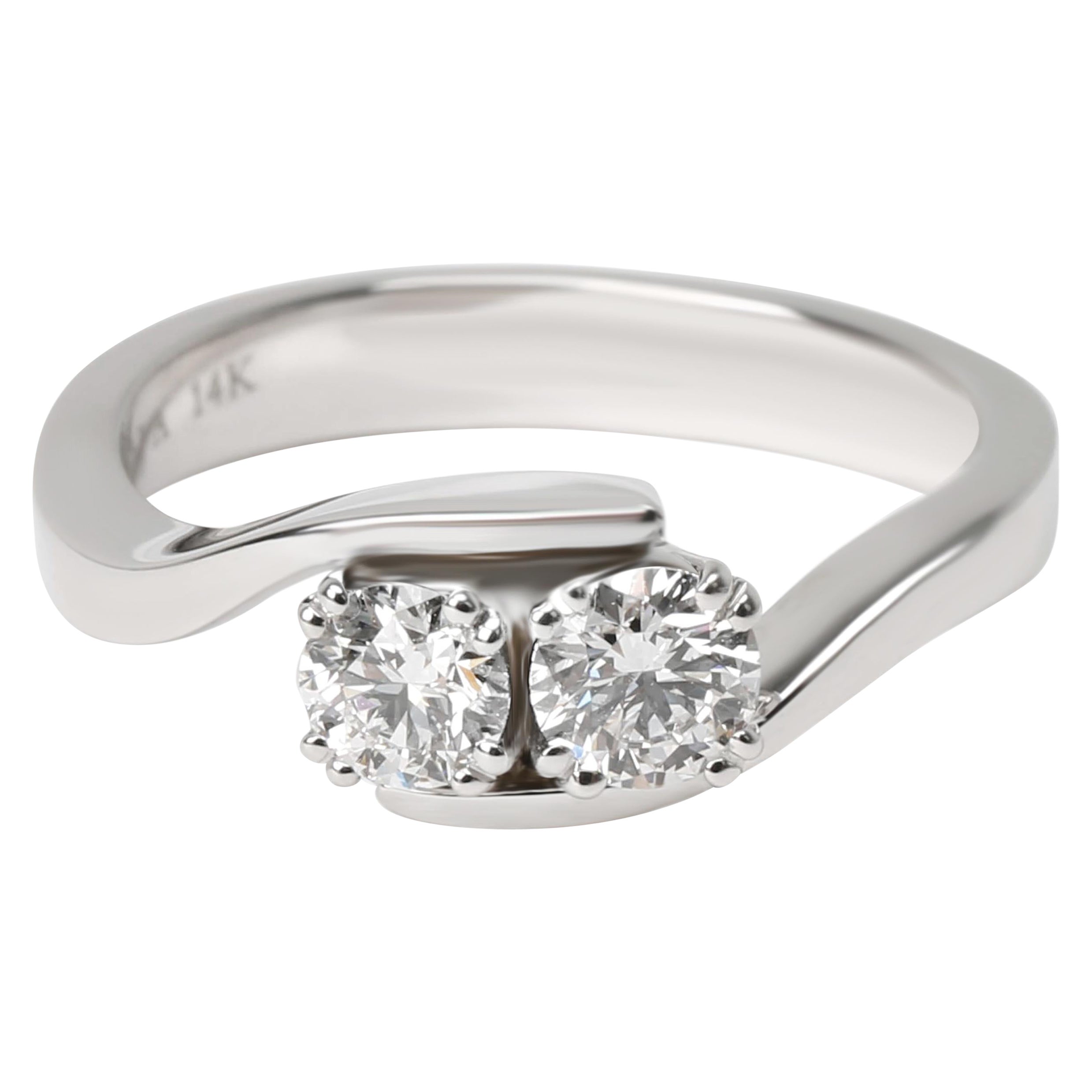 James Allen Halo Diamond Ring in 14 Karat Gold GIA Certified J VVS2 0.96 Carat For Sale at 1stDibs