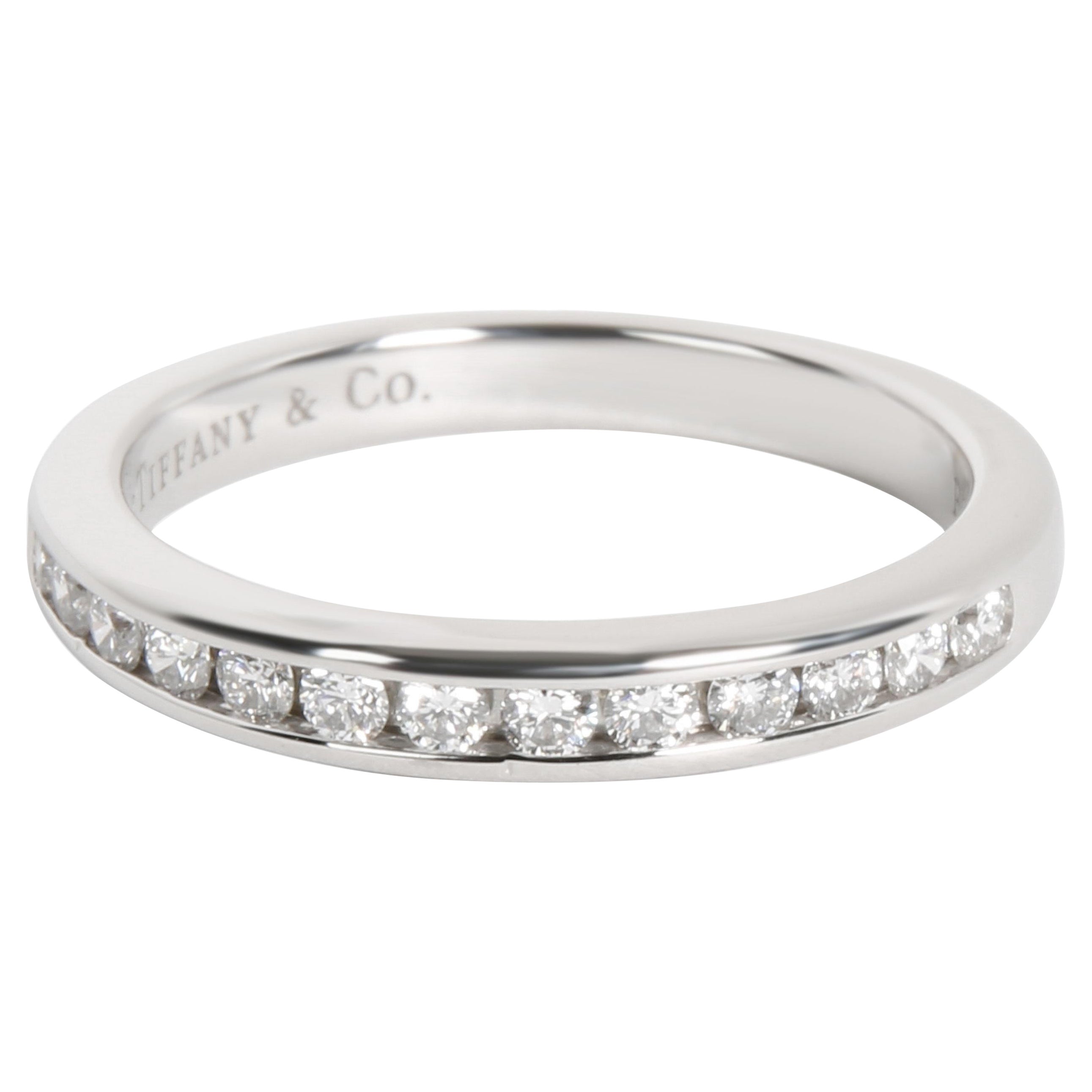 Tiffany & Co. Channel Set Diamond Wedding Band in Platinum 0.24 CTW For Sale