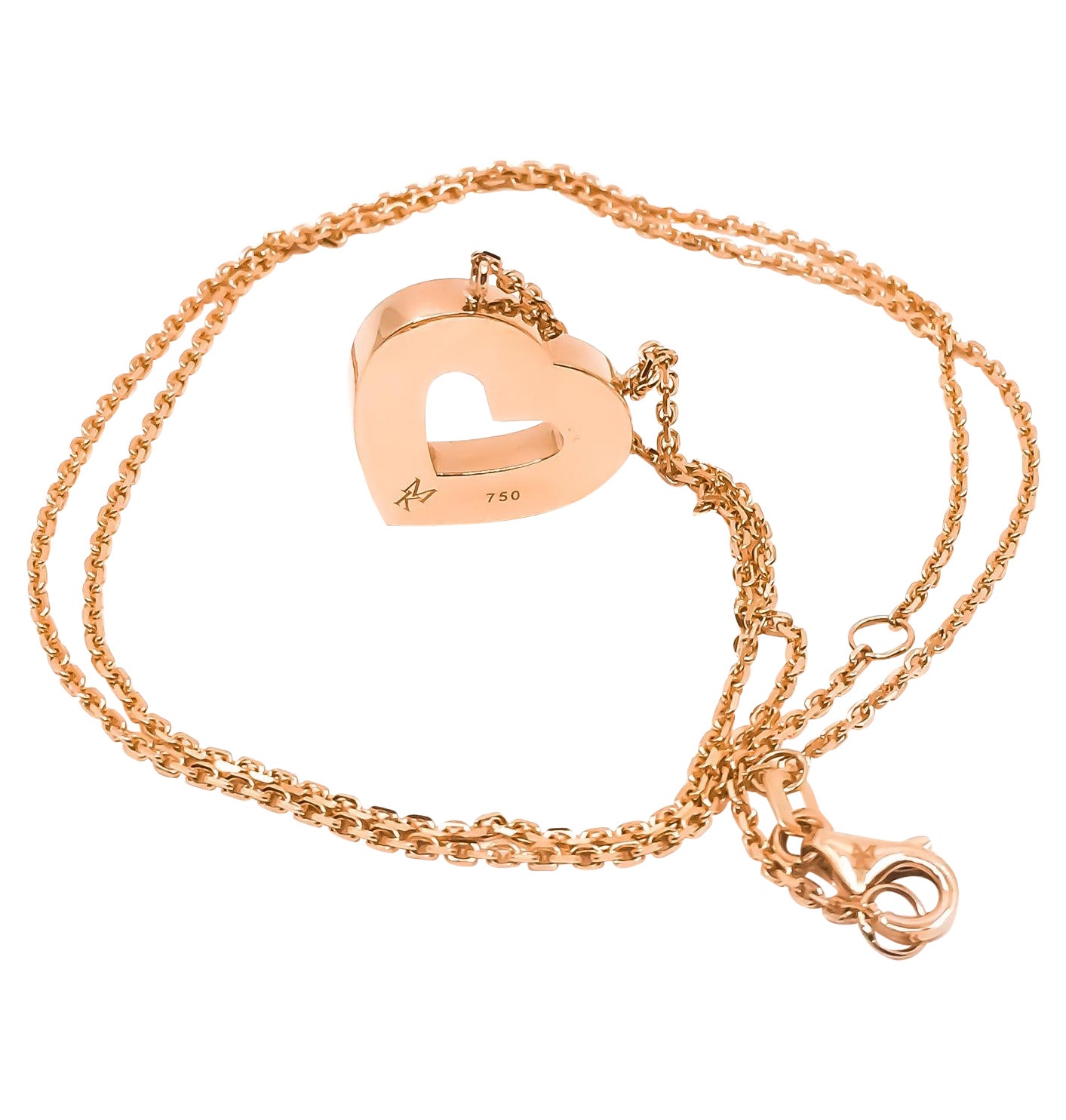 Heart Pendant Necklace in 18kt Rose Gold