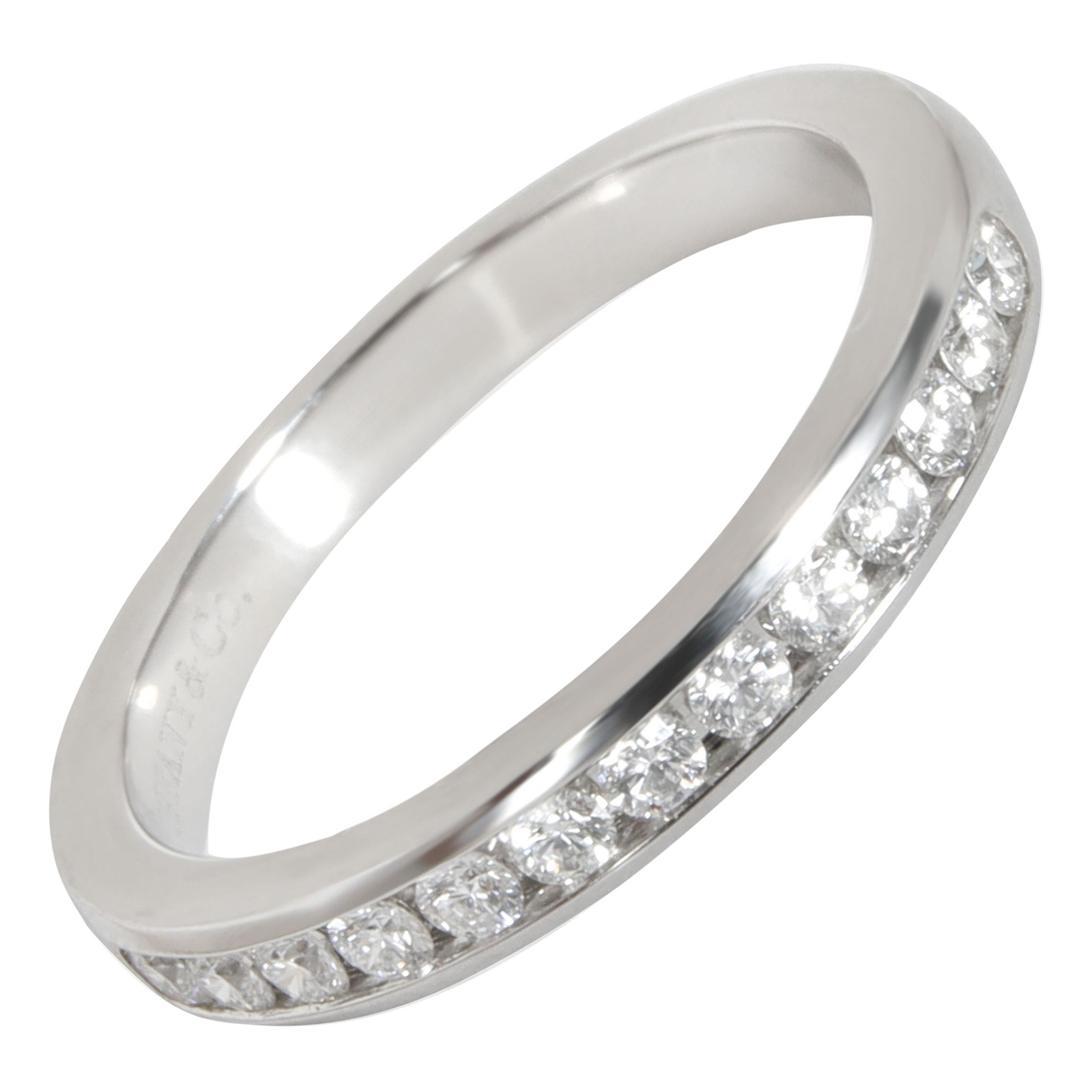 Tiffany & Co. Diamant-Hochzeitsring aus Platin mit Kanaldiamant 0,24 Karat im Angebot