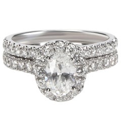 Neil Lane Diamond Wedding Set in 14K White Gold H-I I1 2.15 CTW