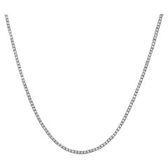 Capucelli '9.30ct. t.w.' Natural Diamonds Tennis Necklace, 14k Gold 4-Prongs