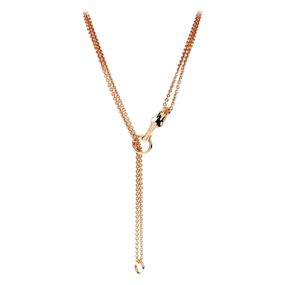 Hermès, collier Galop en or rose et diamants
