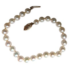 Akoya Pearls Pearl Bead Bracelet 14kt
