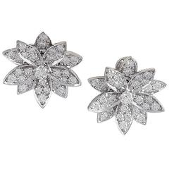 Van Cleef & Arpels Diamond Gold Ear Clips