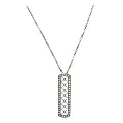 Tiffany & Co 950 Platinum Diamond Voile Bar Weave Necklace