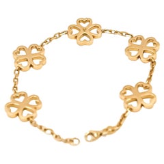 Heart Blossom Five Motif Bracelet in 18kt Gold