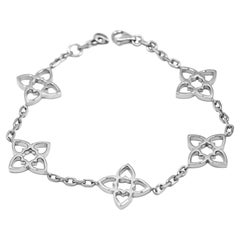 Connected Hearts Five Motif Bracelet in 18kt White Gold