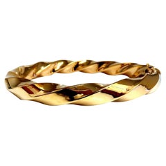 Bangle bracelet Candy Cane twist 14 karat, Italy