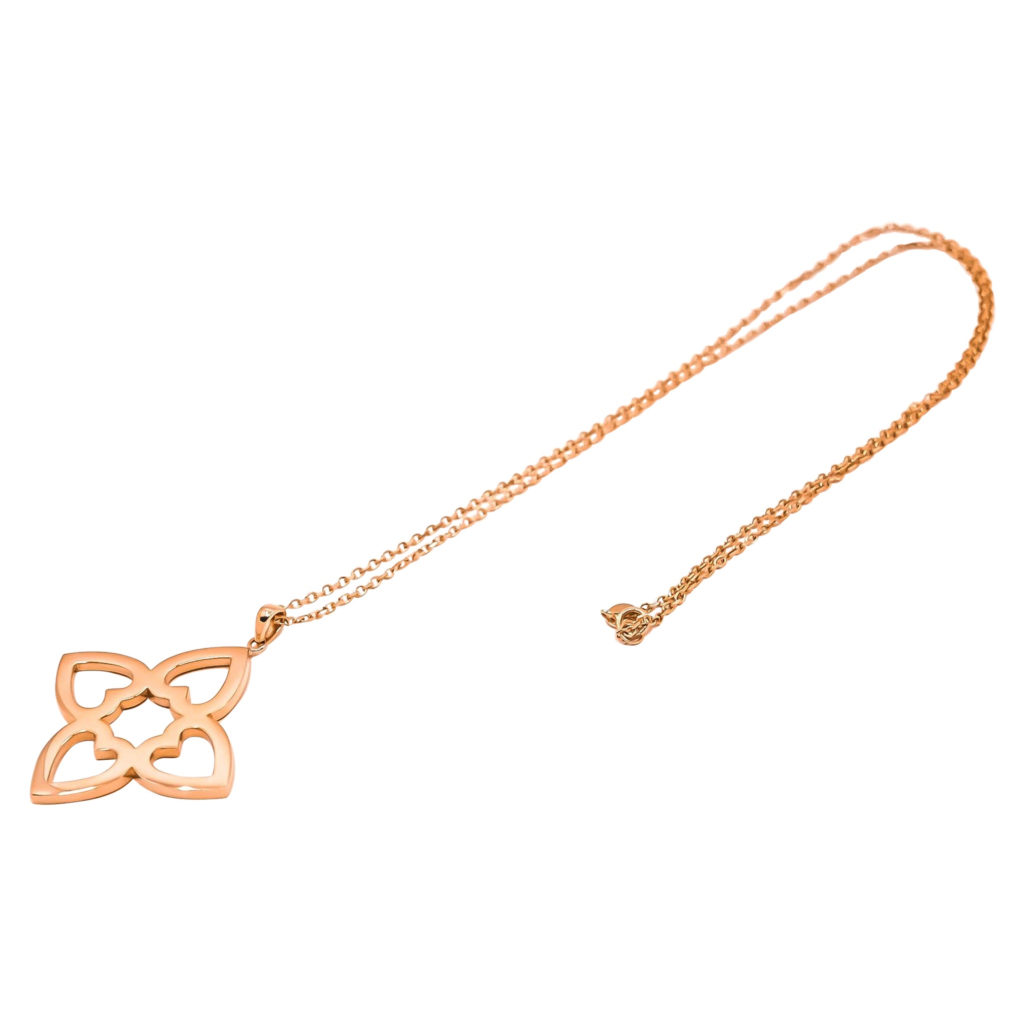 Connected Hearts Pendant Necklace in 18kt Rose Gold
