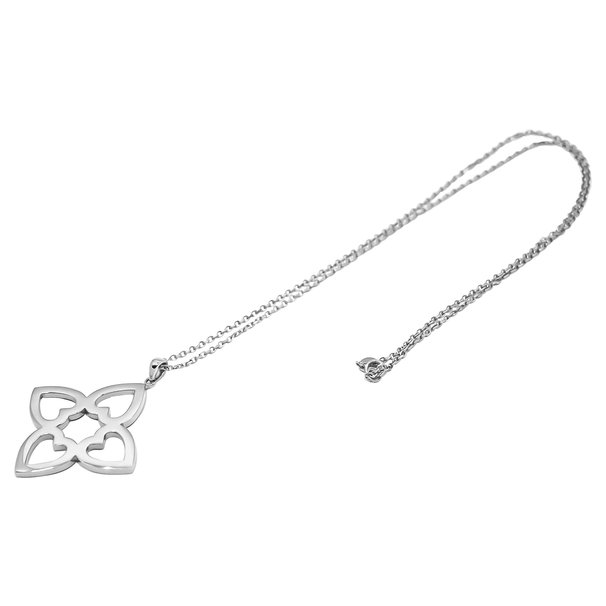 Connected Hearts Pendant Necklace In 18kt Rose Gold For Sale At 1stDibs