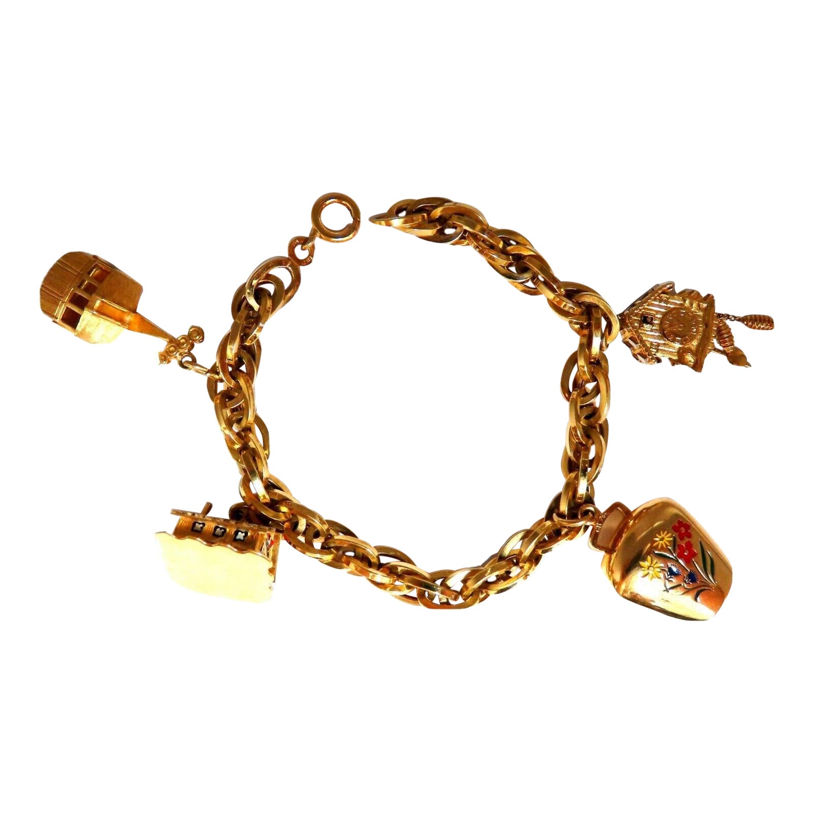 Switzerland Souvenir Charm Bracelet 3D 18kt
