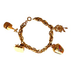 Switzerland Souvenir Charm Bracelet 3D 18kt