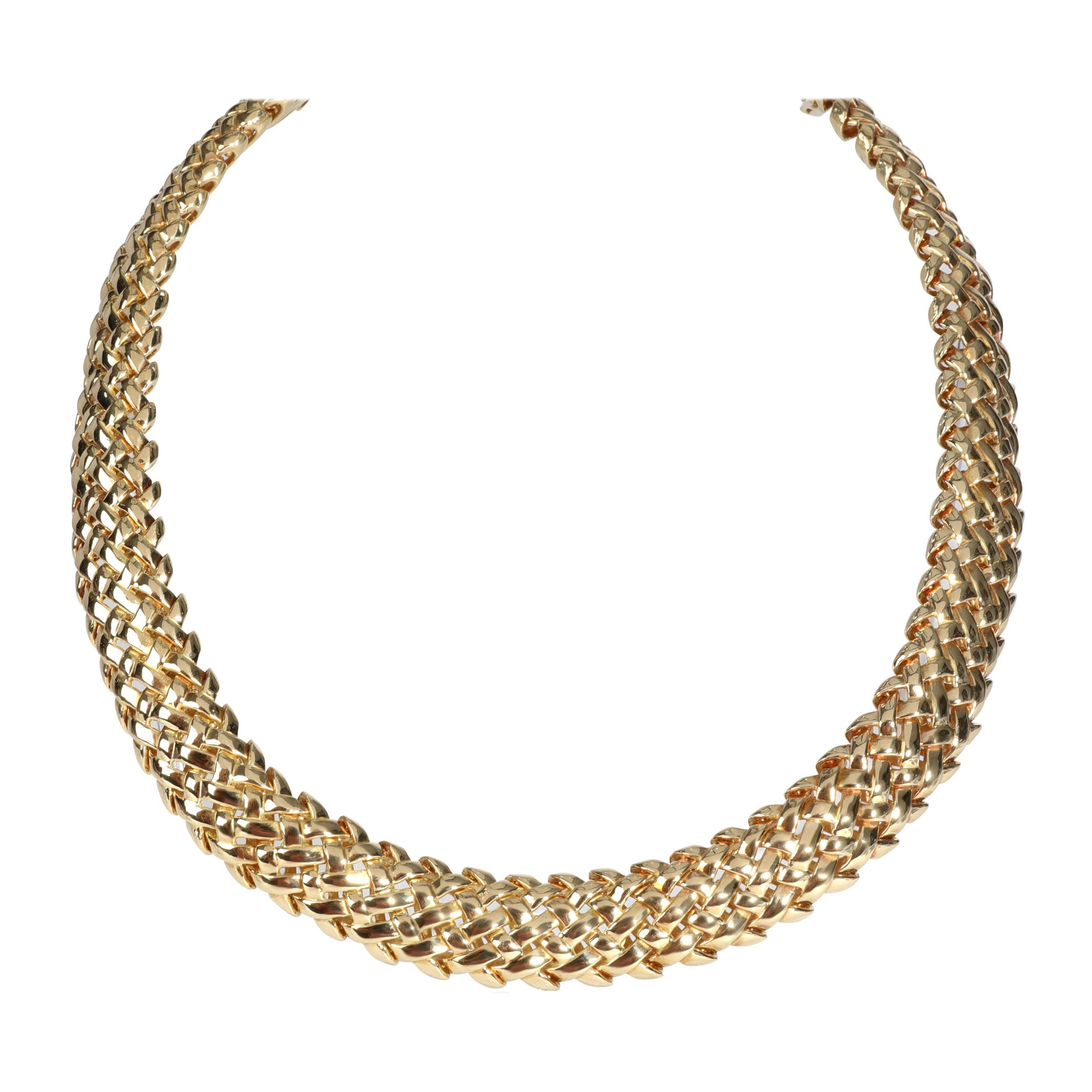 Tiffany & Co. Vannerie Necklace in 18K Yellow Gold