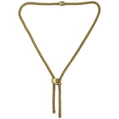 Collier style lariat en or Fope