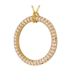 Diamond Circle of Life Necklace 18K Yellow Gold