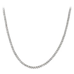 Capucelli '10.30ct. t.w.' Natural Diamonds Tennis Necklace, 14k Gold 3-Prongs