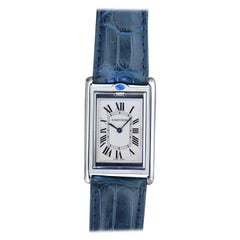 Used Cartier Tank Basculante LM 2390 Stainless Steel Mechanical Unworn Full Set