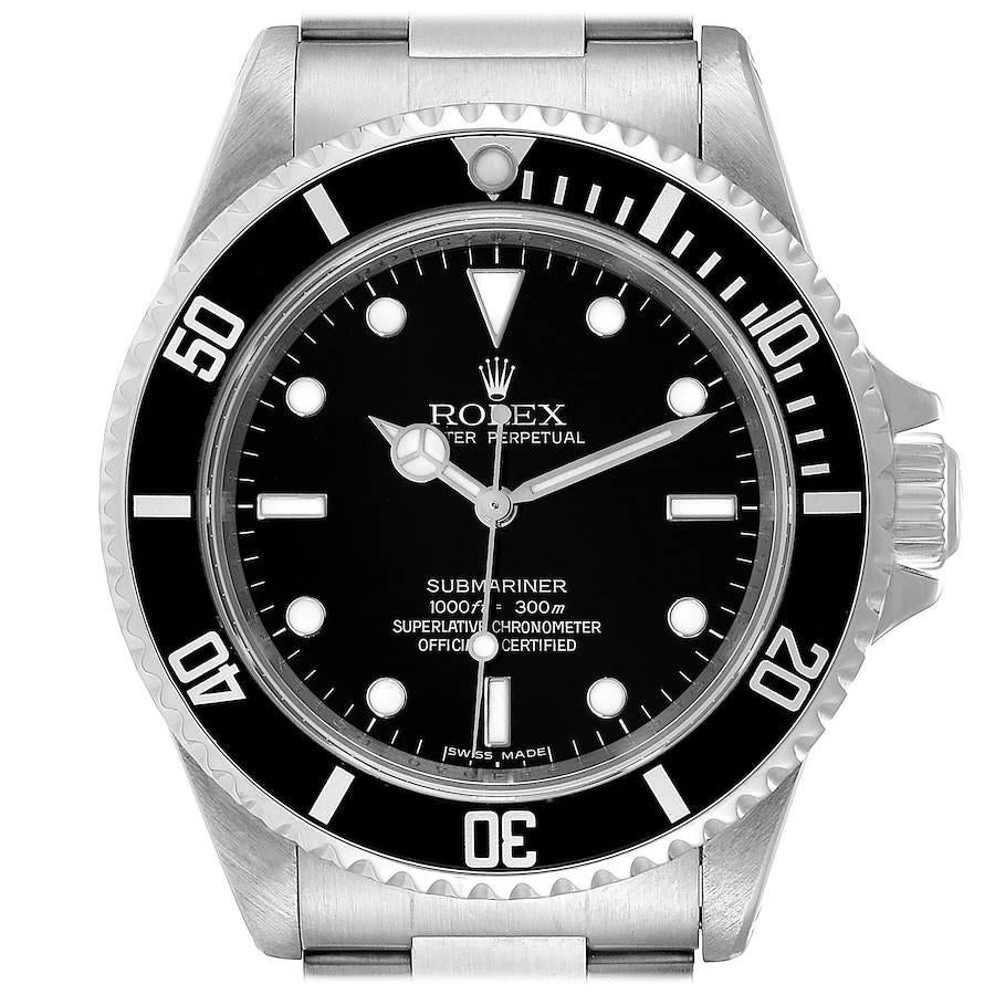 Rolex Submariner Non-Date 4 Liner Steel Mens Watch 14060 Unworn