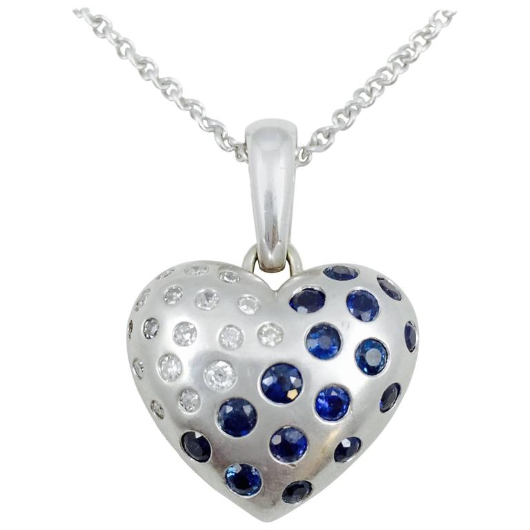 Sapphire locket necklace Clearance