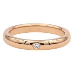 Tiffany & Co. Elsa Peretti Single Diamond Band Ring in 18K Rose Gold